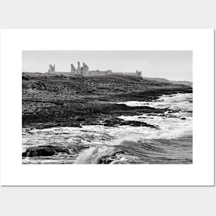 Dunstanburgh Castle in Northumberland, UK Posters and Art